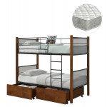 ΚΟΥΚΕΤΑ ΜΕ 2 ΣΥΡΤΑΡΙΑ & 2 ΣΤΡΩΜΑΤΑ 90X190εκ RAYVEN HM21336 ΞΥΛΟ ΚΑΙ ΜΕΤΑΛΛΟ