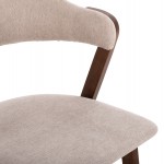 ΣΕΤ ΤΡΑΠΕΖΑΡΙΑΣ 9ΤΜΧ RIDER HM21341 ΤΡΑΠΕΖΙ ΑΠΟ MDF--ΚΑΡΕΚΛΕΣ RUBBERWOOD & ΥΦΑΣΜΑ