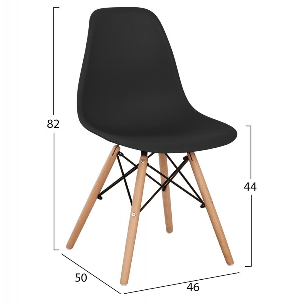 ΣΕΤ ΤΡΑΠΕΖΑΡΙΑΣ 3ΤΜΧ PALOMA HM21380.02 ΤΕΤΡΑΓΩΝΟ ΤΡΑΠΕΖΙ & 2 ΚΑΡΕΚΛΕΣ ΣΕ ΜΑΥΡΟ
