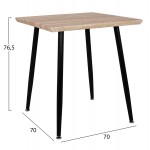 ΣΕΤ ΤΡΑΠΕΖΑΡΙΑΣ 3ΤΜΧ PALOMA HM21380.02 ΤΕΤΡΑΓΩΝΟ ΤΡΑΠΕΖΙ & 2 ΚΑΡΕΚΛΕΣ ΣΕ ΜΑΥΡΟ