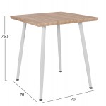 ΣΕΤ ΤΡΑΠΕΖΑΡΙΑΣ 3ΤΜΧ PALOMA HM21380.01 ΤΕΤΡΑΓΩΝΟ ΤΡΑΠΕΖΙ & 2 ΚΑΡΕΚΛΕΣ ΣΕ ΛΕΥΚΟ