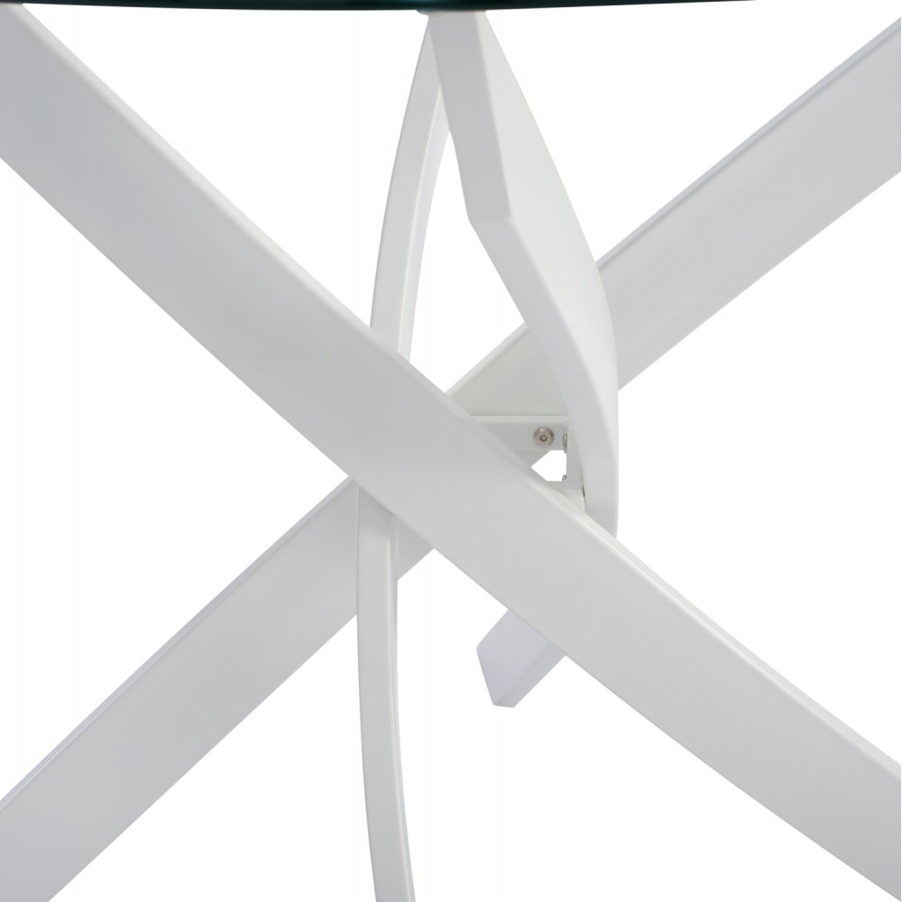 ΣΕΤ ΤΡΑΠΕΖΑΡΙΑΣ 3ΤΜΧ JAFARU HM21383 ΣΤΡΟΓΓΥΛΟ ΤΡΑΠΕΖΙ & 2 ΚΑΡΕΚΛΕΣ--ΛΕΥΚΟ