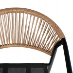 ΣΕΤ ΤΡΑΠΕΖΑΡΙΑΣ 5ΤΜΧ ADAM HM10727.03 ΚΑΡΕΚΛΕΣ ΜΕΤΑΛΛΙΚΕΣ & ΤΡΑΠΕΖΙ 120x70εκ ΜΑΥΡΟ