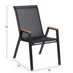 ΣΕΤ ΤΡΑΠΕΖΑΡΙΑΣ 5ΤΜΧ BRUNO HM10729.03 ΚΑΡΕΚΛΕΣ ΜΕΤΑΛΛΙΚΕΣ & ΤΡΑΠΕΖΙ 150x90εκ ΜΑΥΡΟ