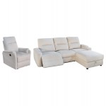 ΣΕΤ ΚΑΝΑΠΕΣ-ΠΟΛΥΘΡΟΝΑ RELAX SYNTHIA HM10736.01 ΜΠΕΖ ΥΦΑΣΜΑ-ΗΛ.ΑΝΑΚΛΙΣΗ [R]