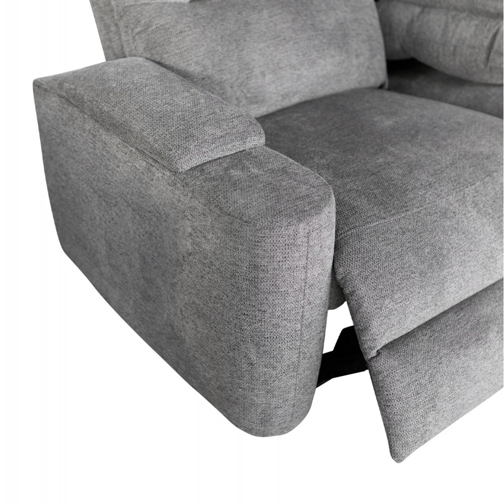 ΣΕΤ ΚΑΝΑΠΕΣ-ΠΟΛΥΘΡΟΝΑ RELAX SYNTHIA HM10736.03 ΓΚΡΙ ΥΦΑΣΜΑ-ΗΛ.ΑΝΑΚΛΙΣΗ [R]