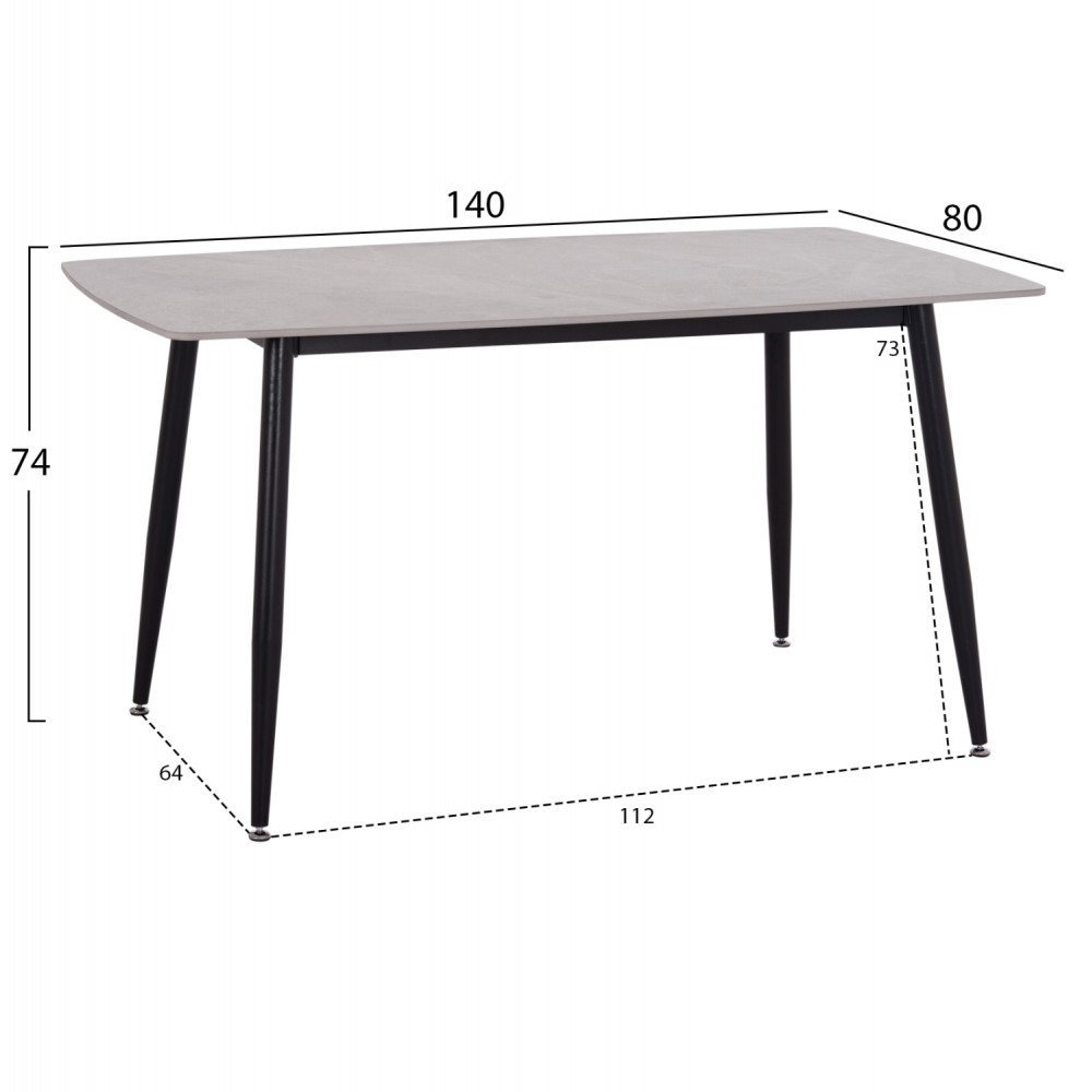 ΣΕΤ ΤΡΑΠΕΖΑΡΙΑΣ 5ΤΜΧ RAVEN HM10743 ΚΕΡΑΜΙΚΟ TOP ΓΚΡΙ ΜΑΡΜΑΡΟ--ΓΚΡΙ ΥΦΑΣΜΑ
