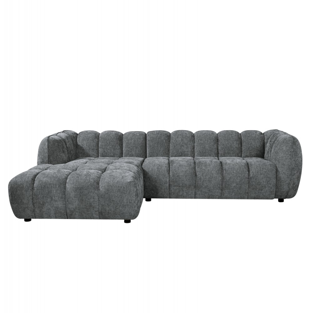 ΣΕΤ ΚΑΝΑΠΕΣ ΓΩΝΙΑ (ΑΡΙΣΤΕΡΗ)-ΠΟΛΥΘΡΟΝΑ LOUNGE LYKKE HM10820.01L ΓΚΡΙ ΥΦΑΣΜΑ
