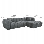 ΣΕΤ ΚΑΝΑΠΕΣ ΓΩΝΙΑ (ΔΕΞΙΑ)-ΠΟΛΥΘΡΟΝΑ LOUNGE LYKKE HM10820.01R ΓΚΡΙ ΥΦΑΣΜΑ