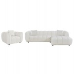 ΣΕΤ ΚΑΝΑΠΕΣ ΓΩΝΙΑ (ΔΕΞΙΑ)-ΠΟΛΥΘΡΟΝΑ LOUNGE LYKKE HM10820.02R ΕΚΡΟΥ ΥΦΑΣΜΑ