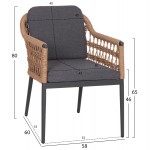 ΣΕΤ ΤΡΑΠΕΖΑΡΙΑΣ 7ΤΜΧ STAD HM10863.01 ΓΚΡΙ ΑΛΟΥΜΙΝΙΟ-SINTERED STONE TOP-OLEFIN