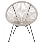 ΣΕΤ ΕΞΩΤΕΡΙΚΟΥ ΧΩΡΟΥ 3ΤΜΧ ACAPULCO HM11861.03 P.E.RATTAN ΕΚΡΟΥ-ΜΕΤΑΛΛΟ ΣΕ ΜΑΥΡΟ