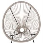 ΣΕΤ ΕΞΩΤΕΡΙΚΟΥ ΧΩΡΟΥ 3ΤΜΧ ACAPULCO HM11861.03 P.E.RATTAN ΕΚΡΟΥ-ΜΕΤΑΛΛΟ ΣΕ ΜΑΥΡΟ