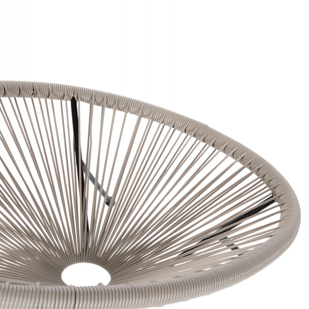 ΣΕΤ ΕΞΩΤΕΡΙΚΟΥ ΧΩΡΟΥ 3ΤΜΧ ACAPULCO HM11861.03 P.E.RATTAN ΕΚΡΟΥ-ΜΕΤΑΛΛΟ ΣΕ ΜΑΥΡΟ