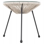 ΣΕΤ ΕΞΩΤΕΡΙΚΟΥ ΧΩΡΟΥ 3ΤΜΧ ACAPULCO HM11861.03 P.E.RATTAN ΕΚΡΟΥ-ΜΕΤΑΛΛΟ ΣΕ ΜΑΥΡΟ
