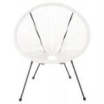 ΣΕΤ ΕΞΩΤΕΡΙΚΟΥ ΧΩΡΟΥ 3ΤΜΧ ACAPULCO HM11861.12 P.E.RATTAN ΛΕΥΚΟ-ΜΕΤΑΛΛΟ ΣΕ ΜΑΥΡΟ
