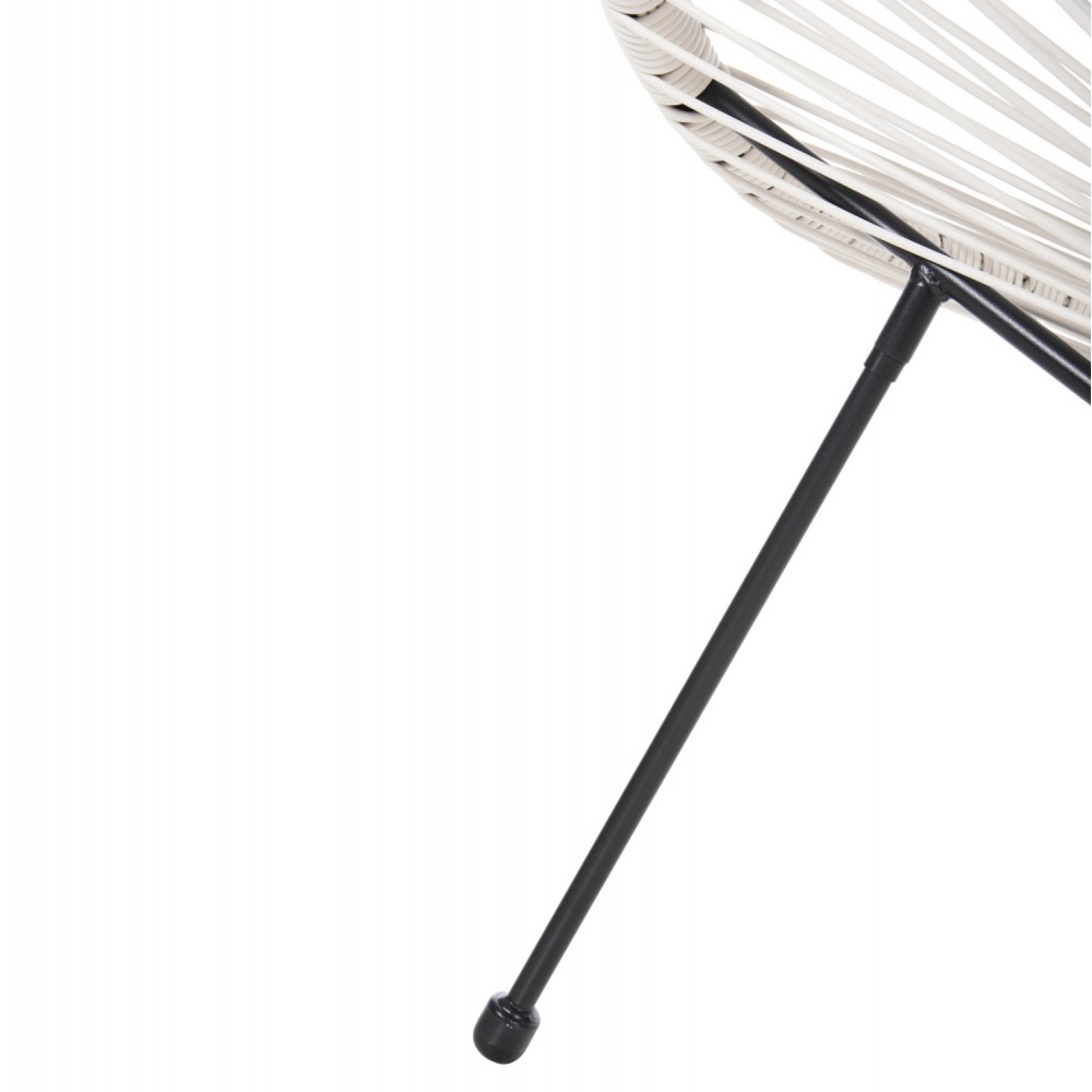 ΣΕΤ ΕΞΩΤΕΡΙΚΟΥ ΧΩΡΟΥ 3ΤΜΧ ACAPULCO HM11861.12 P.E.RATTAN ΛΕΥΚΟ-ΜΕΤΑΛΛΟ ΣΕ ΜΑΥΡΟ
