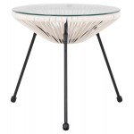 ΣΕΤ ΕΞΩΤΕΡΙΚΟΥ ΧΩΡΟΥ 3ΤΜΧ ACAPULCO HM11861.12 P.E.RATTAN ΛΕΥΚΟ-ΜΕΤΑΛΛΟ ΣΕ ΜΑΥΡΟ