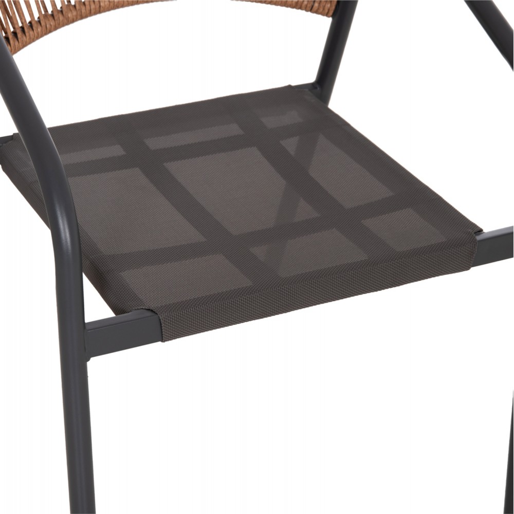 ΣΕΤ ΤΡΑΠΕΖΑΡΙΑΣ 5ΤΜΧ BRUNO HM10860.01 ΚΑΡΕΚΛΕΣ ΜΕΤΑΛΛΙΚΕΣ & ΤΡΑΠΕΖΙ 140x80εκ ΓΚΡΙ