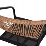 ΣΕΤ ΤΡΑΠΕΖΑΡΙΑΣ 5ΤΜΧ BRUNO HM10860.03 ΚΑΡΕΚΛΕΣ ΜΕΤΑΛΛΙΚΕΣ & ΤΡΑΠΕΖΙ 140x80εκ ΜΑΥΡΟ
