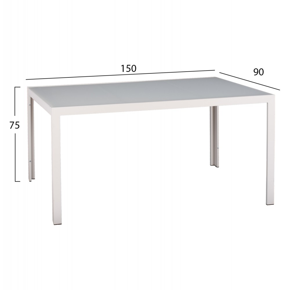ΣΕΤ ΤΡΑΠΕΖΑΡΙΑΣ 7ΤΜΧ BERG HM10876.03 ΤΡΑΠΕΖΙ ΜΕΤΑΛ.ΛΕΥΚΟ--ΚΑΡΕΚΛΕΣ ΑΛΟΥΜΙΝΙΟΥ