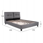 ΣΕΤ ΚΡΕΒΑΤΟΚΑΜΑΡΑΣ 6ΤΜΧ CARLY HM10884.05 ΜΕΛΑΜΙΝΗ ΛΕΥΚΗ-ΥΦΑΣΜΑ ΓΚΡΙ