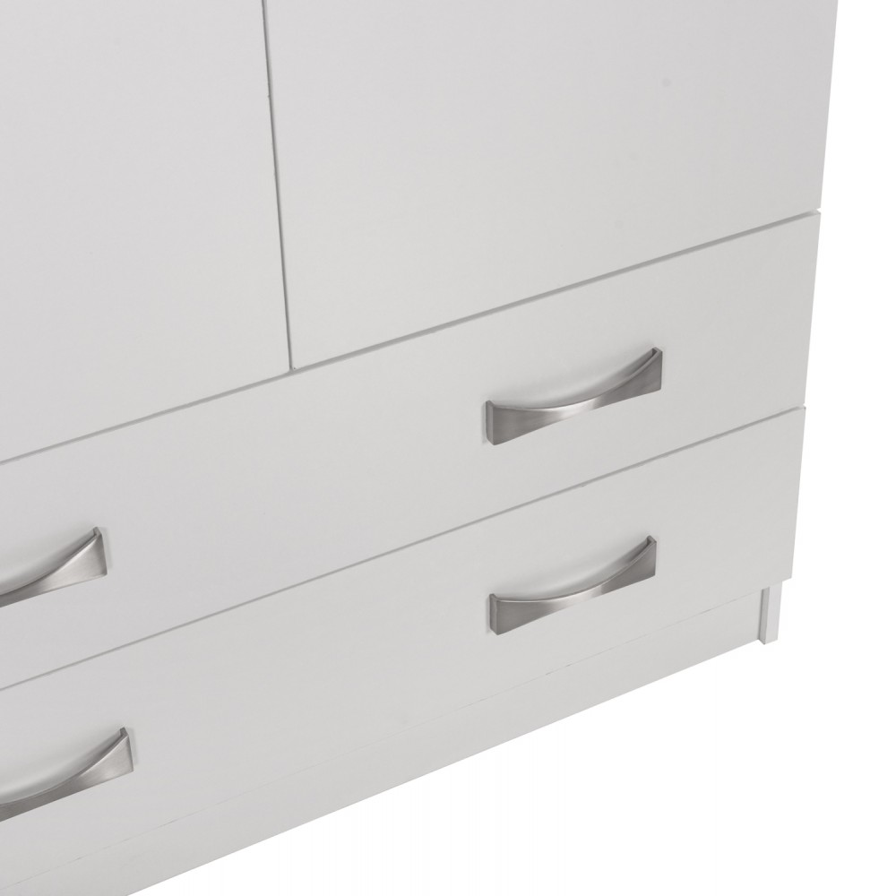 ΝΤΟΥΛΑΠΑ 3ΦΥΛΛΗ ΜΕ ΠΑΤΑΡΙ CARLY HM10891.05 ΜΕΛΑΜΙΝΗ ΣΕ ΛΕΥΚΟ 150X55Χ240Υεκ.