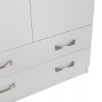 ΝΤΟΥΛΑΠΑ 3ΦΥΛΛΗ ΜΕ ΠΑΤΑΡΙ CARLY HM10891.05 ΜΕΛΑΜΙΝΗ ΣΕ ΛΕΥΚΟ 150X55Χ240Υεκ.