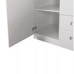 ΝΤΟΥΛΑΠΑ 3ΦΥΛΛΗ ΜΕ ΠΑΤΑΡΙ CARLY HM10891.05 ΜΕΛΑΜΙΝΗ ΣΕ ΛΕΥΚΟ 150X55Χ240Υεκ.