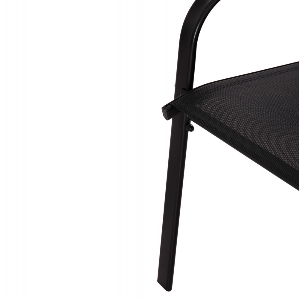 ΣΕΤ ΤΡΑΠΕΖΑΡΙΑΣ 5ΤΜΧ ADAM HM10896.03 ΤΡΑΠΕΖΙ 120x70εκ & 4 ΠΟΛΥΘΡΟΝΕΣ--ΜΑΥΡΟ