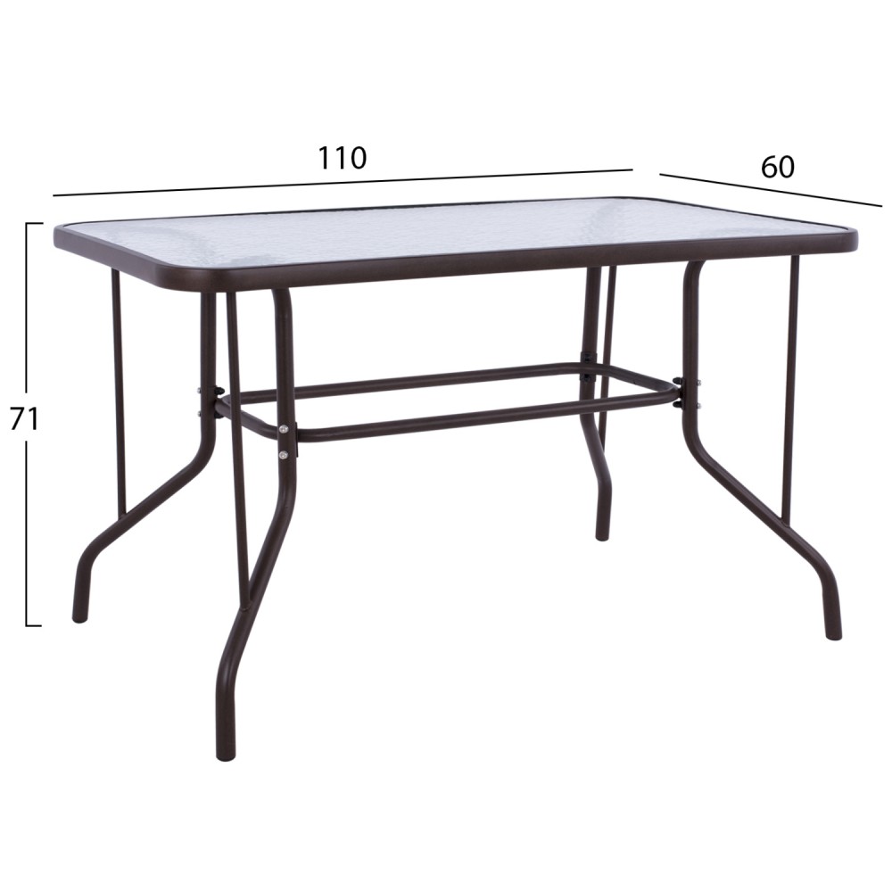 ΣΕΤ ΤΡΑΠΕΖΑΡΙΑΣ 5ΤΜΧ ADAM HM10897.02 ΤΡΑΠΕΖΙ 110x60εκ & 4 ΠΟΛΥΘΡΟΝΕΣ--ΚΑΦΕ