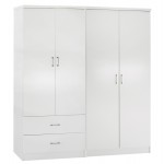 ΝΤΟΥΛΑΠΑ 4-ΦΥΛΛΗ ΜΕ 2 ΣΥΡΤΑΡΙΑ JENNA HM11351.05 ΜΕΛΑΜΙΝΗ ΣΕ ΛΕΥΚΟ 160x43x181Υ