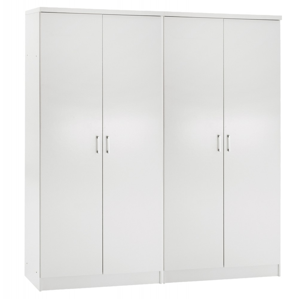 ΣΕΤ 2 ΝΤΟΥΛΑΠΕΣ 2ΦΥΛΛΕΣ JENNA HM11350.05 ΜΕΛΑΜΙΝΗ ΣΕ ΛΕΥΚΟ 160x43x181Υεκ