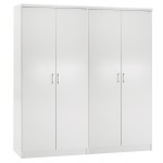ΣΕΤ 2 ΝΤΟΥΛΑΠΕΣ 2ΦΥΛΛΕΣ JENNA HM11350.05 ΜΕΛΑΜΙΝΗ ΣΕ ΛΕΥΚΟ 160x43x181Υεκ