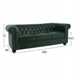 ΣΕΤ ΣΑΛΟΝΙ 3ΤΜΧ MOBAR HM10912.08 PU ΔΕΡΜΑ Τ.CHESTERFIELD ΚΥΠΑΡΙΣΣΙ
