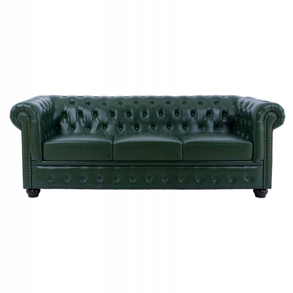 ΣΕΤ ΣΑΛΟΝΙ 3ΤΜΧ MOBAR HM10912.08 PU ΔΕΡΜΑ Τ.CHESTERFIELD ΚΥΠΑΡΙΣΣΙ