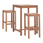 ΣΕΤ ΤΡΑΠΕΖΙ ΜΕ 2 ΣΚΑΜΠΟ ΜΠΑΡ PRESSCOT HM10918 ΞΥΛΟ TEAK ΣΕ ΦΥΣΙΚΟ ΧΡΩΜΑ
