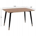 ΣΕΤ ΤΡΑΠΕΖΑΡΙΑΣ 5ΤΜΧ GAFF HM10847.02 MDF TOP ΦΥΣΙΚΟ--ΥΦΑΣΜΑ ΜΠΕΖ & ΜΕΤΑΛΛΟ ΜΑΥΡΟ
