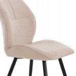 ΣΕΤ ΤΡΑΠΕΖΑΡΙΑΣ 5ΤΜΧ GAFF HM10847.02 MDF TOP ΦΥΣΙΚΟ--ΥΦΑΣΜΑ ΜΠΕΖ & ΜΕΤΑΛΛΟ ΜΑΥΡΟ