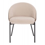 ΣΕΤ ΤΡΑΠΕΖΑΡΙΑΣ 7ΤΜΧ ASTORIA HM10933.02 MDF TOP--ΥΦΑΣΜΑ ΜΠΕΖ/ΚΑΦΕ & ΜΕΤΑΛΛΟ ΜΑΥΡΟ
