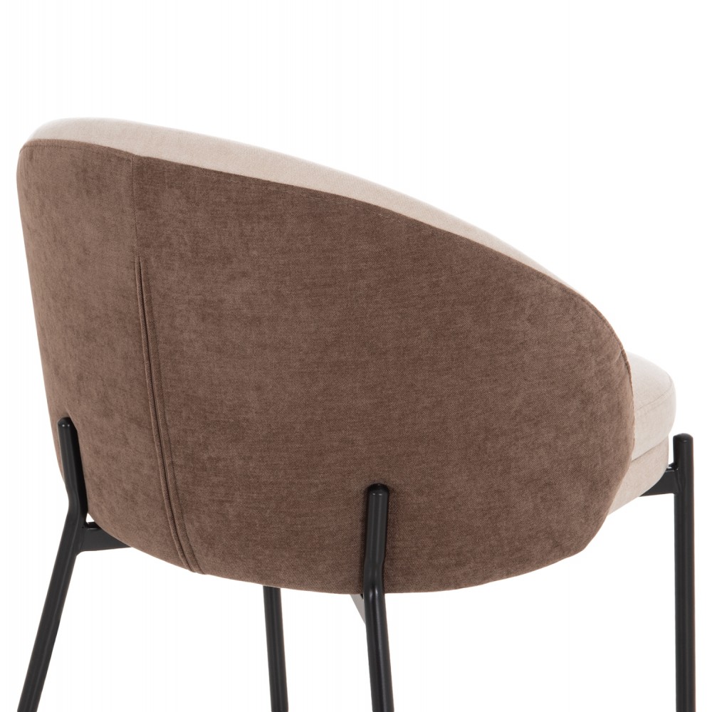 ΣΕΤ ΤΡΑΠΕΖΑΡΙΑΣ 7ΤΜΧ ASTORIA HM10933.02 MDF TOP--ΥΦΑΣΜΑ ΜΠΕΖ/ΚΑΦΕ & ΜΕΤΑΛΛΟ ΜΑΥΡΟ