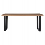 ΣΕΤ ΤΡΑΠΕΖΑΡΙΑΣ 7ΤΜΧ MANIDO HM10949.03 MDF TOP--ΥΦΑΣΜΑ TAUPE & ΜΕΤΑΛΛΟ ΜΑΥΡΟ