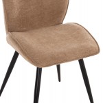 ΣΕΤ ΤΡΑΠΕΖΑΡΙΑΣ 7ΤΜΧ GAFF HM10935.03 MDF TOP ΚΑΡΥΔΙ--ΥΦΑΣΜΑ TAUPE & ΜΕΤΑΛΛΟ ΜΑΥΡΟ