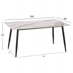 ΣΕΤ ΤΡΑΠΕΖΑΡΙΑΣ 5ΤΜΧ DETTON HM10951.02 ΚΕΡΑΜΙΚΟ TOP--ΥΦΑΣΜΑ ΜΠΕΖ/ΚΑΦΕ & ΜΕΤΑΛ.ΠΟΔΙΑ