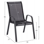 ΣΕΤ ΤΡΑΠΕΖΑΡΙΑΣ 5ΤΜΧ ADAM HM10897.03 ΤΡΑΠΕΖΙ 110x60εκ & 4 ΠΟΛΥΘΡΟΝΕΣ--ΜΑΥΡΟ