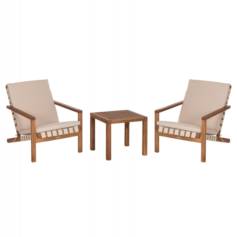 LOUNGE ΣΕΤ ΕΞ.ΧΩΡΟΥ 3ΤΜΧ DAME HM10982 ΞΥΛΟ ΑΚΑΚΙΑΣ--ΣΧΟΙΝΙ STRAP & ΜΑΞΙΛΑΡΙΑ ΣΕ ΜΠΕΖ