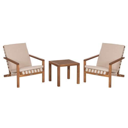 LOUNGE ΣΕΤ ΕΞ.ΧΩΡΟΥ 3ΤΜΧ DAME HM10982 ΞΥΛΟ ΑΚΑΚΙΑΣ--ΣΧΟΙΝΙ STRAP & ΜΑΞΙΛΑΡΙΑ ΣΕ ΜΠΕΖ