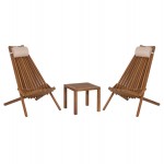 LOUNGE ΣΕΤ ΕΞ.ΧΩΡΟΥ 3ΤΜΧ SHIGAN HM10993 ΞΥΛΟ ΑΚΑΚΙΑΣ--ΜΑΞΙΛΑΡI ΚΕΦΑΛΗΣ ΣΕ ΜΠΕΖ