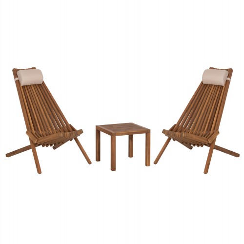 LOUNGE ΣΕΤ ΕΞ.ΧΩΡΟΥ 3ΤΜΧ SHIGAN HM10993 ΞΥΛΟ ΑΚΑΚΙΑΣ--ΜΑΞΙΛΑΡI ΚΕΦΑΛΗΣ ΣΕ ΜΠΕΖ
