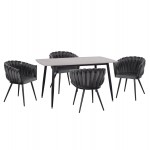 ΣΕΤ ΤΡΑΠΕΖΑΡΙΑΣ 5ΤΜΧ RAVEN HM12116.01 ΚΕΡΑΜΙΚΟ TOP ΓΚΡΙ ΜΑΡΜΑΡΟ--ΓΚΡΙ ΒΕΛΟΥΔΟ